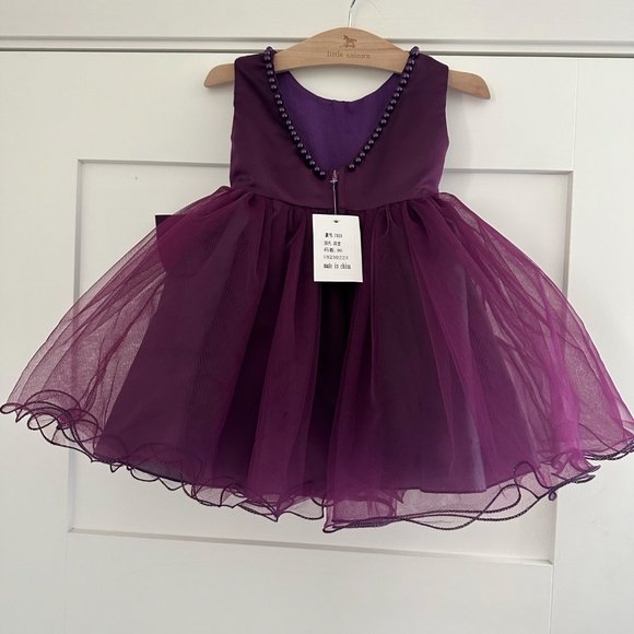 Baby Girls Ruffle Lace Backless Pageant Wedding Party Flower Dress 18-24 M - Picture 2 of 7